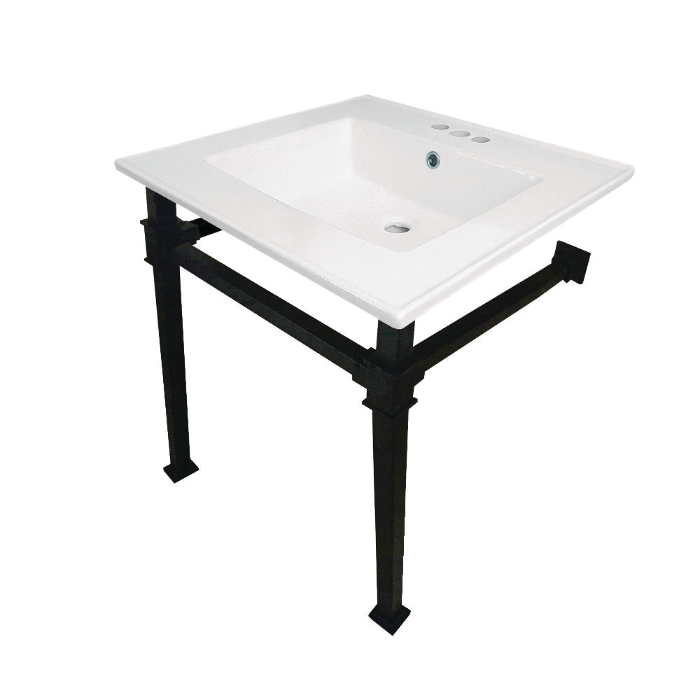 Monarch 25.19 Inch Console Sink in White