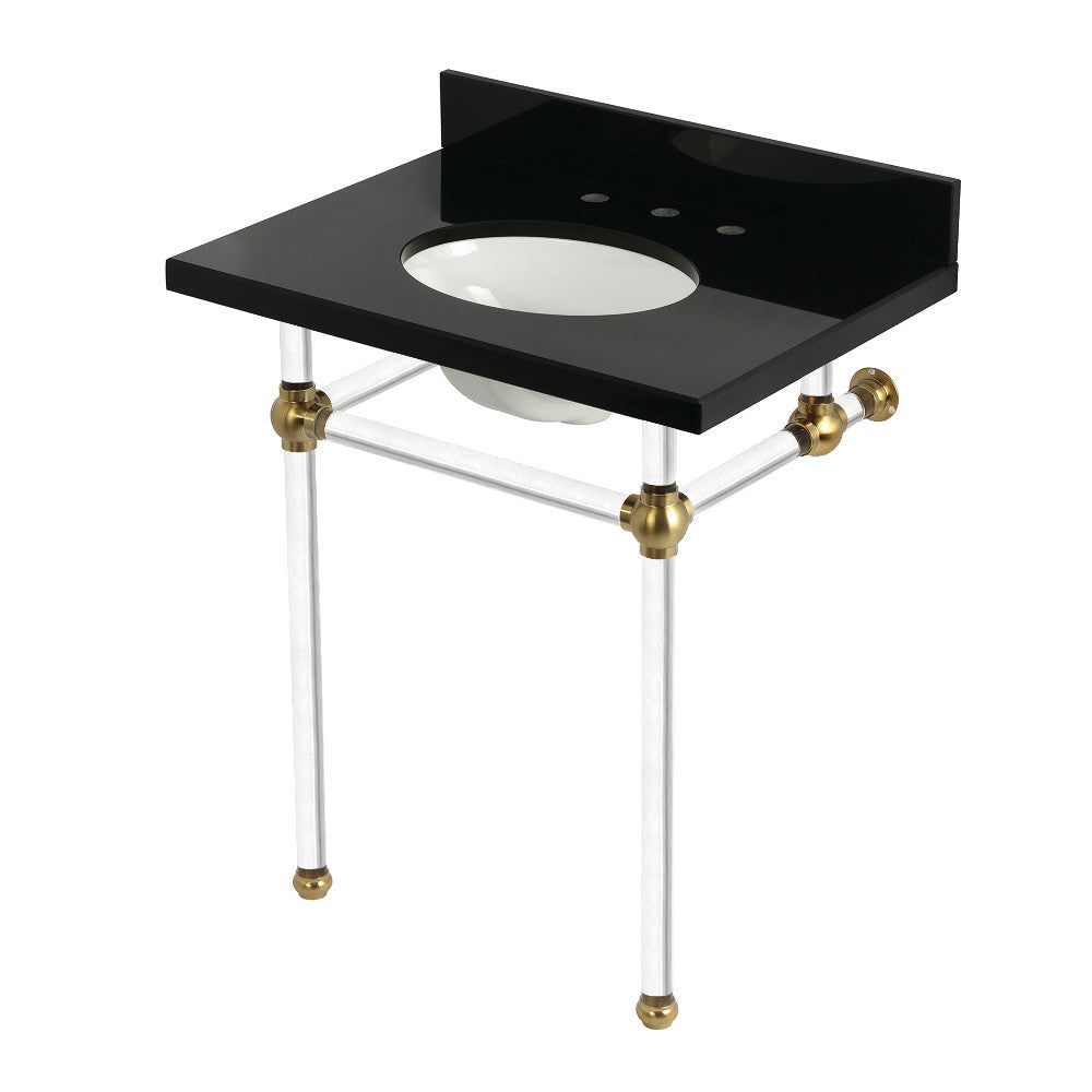 Templeton 30 Inch Console Sink in Brushed Brass
