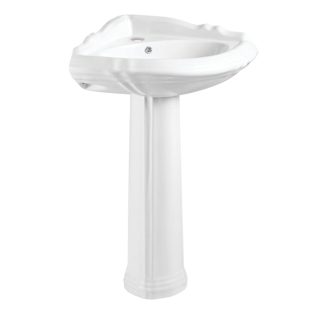 Venus 26.75 Inch Pedestal Sink in White