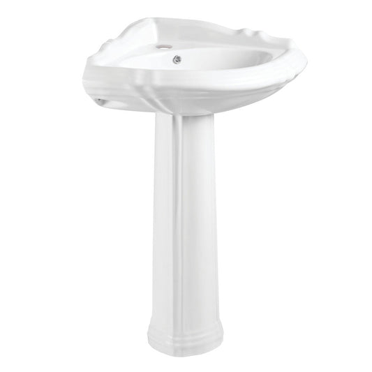 Venus 26.75 Inch Pedestal Sink in White