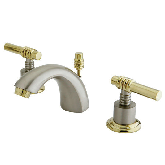 Mini-Widespread Bathroom Faucet in Brushed Nickel/Polished Brass