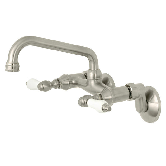 Kingston Wall Mount Kitchen Faucet in Brushed Nickel