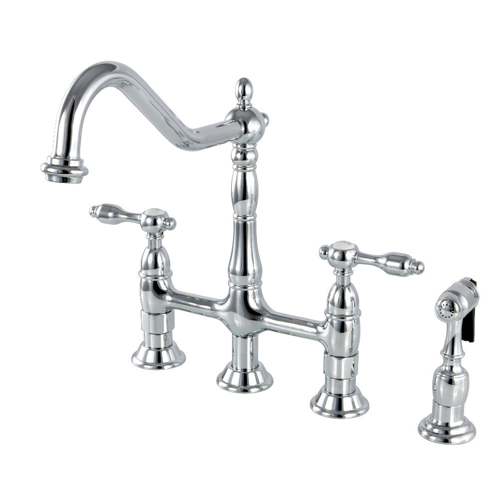 Tudor Bridge Kitchen Faucet in Polished Chrome