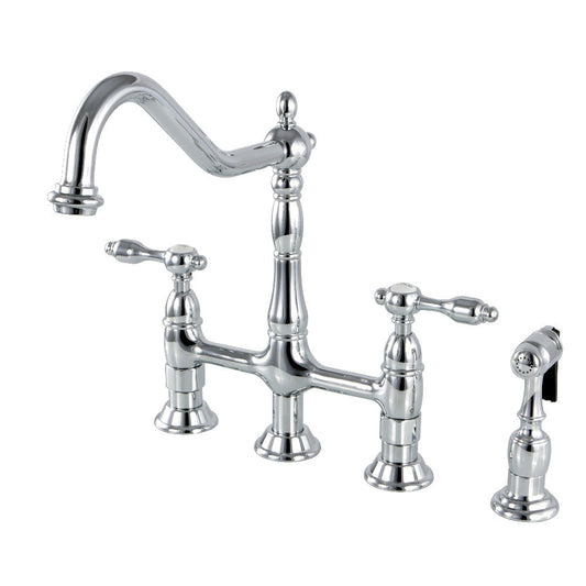 Tudor Bridge Kitchen Faucet in Polished Chrome