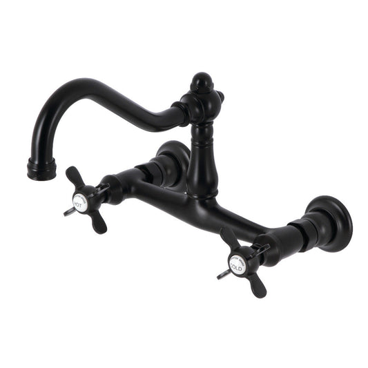 Essex Wall-Mount Bathroom Faucet in Matte Black