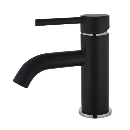 Concord Single-Hole Bathroom Faucet in Matte Black/Polished Chrome