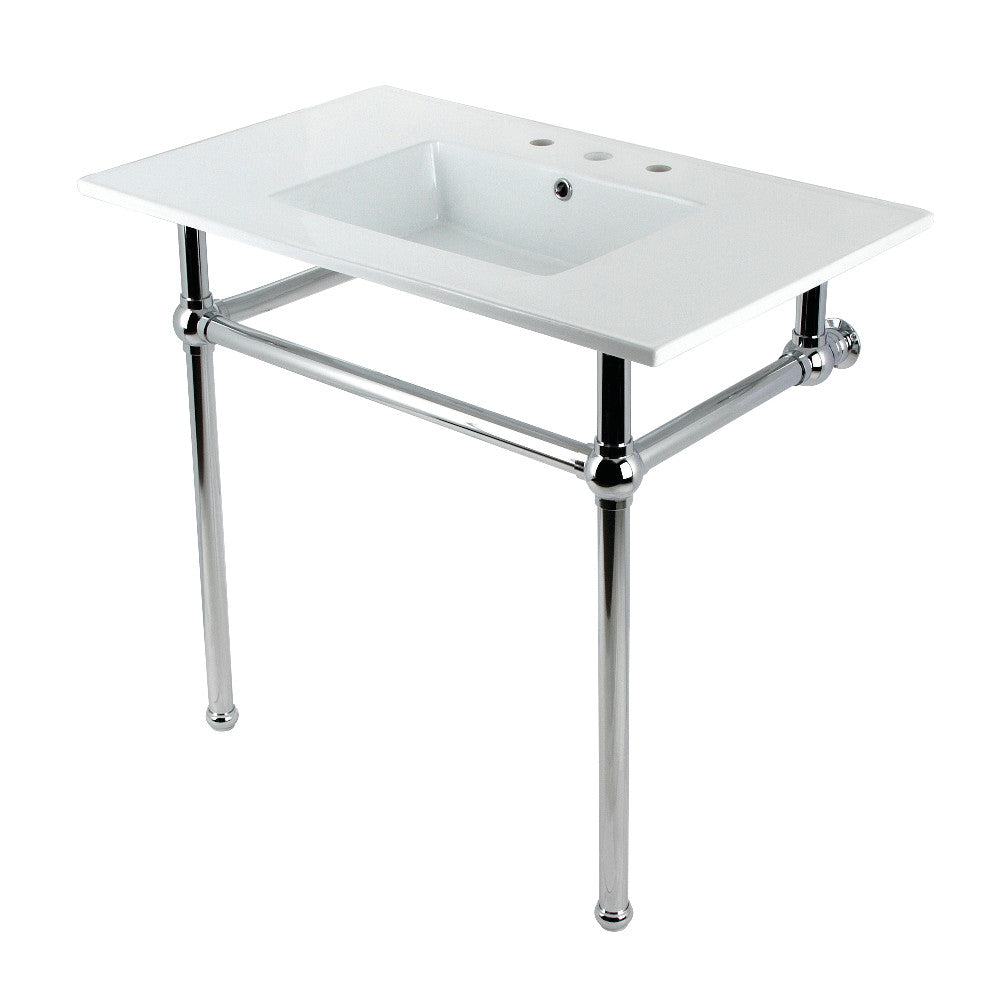 Templeton 37.38 Inch Console Sink in White