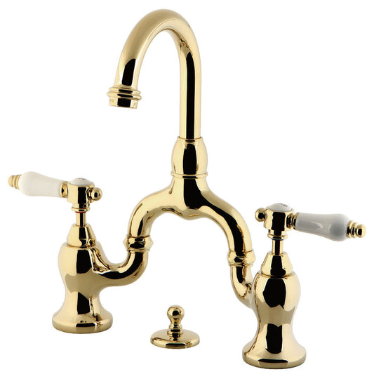 Bel-Air Bridge Bathroom Faucet in Polished Brass