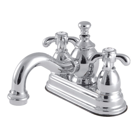 French Country 4 Inch Centerset Bathroom Faucet in Polished Chrome