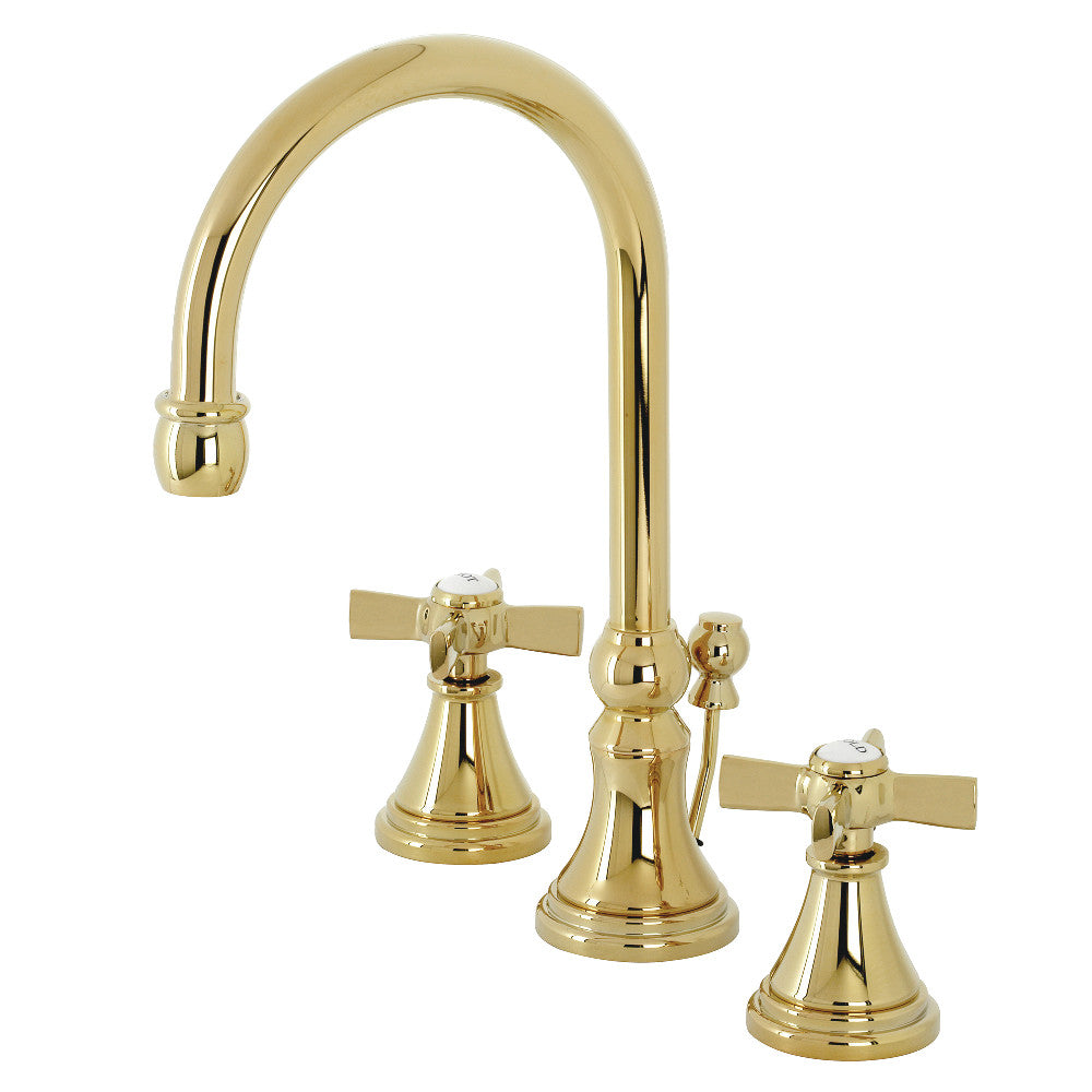 Millennium Widespread Bathroom Faucet in Polished Brass