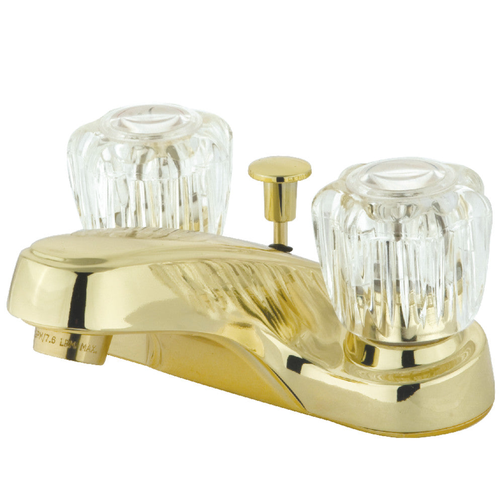 Americana 4 Inch Centerset Bathroom Faucet in Polished Brass