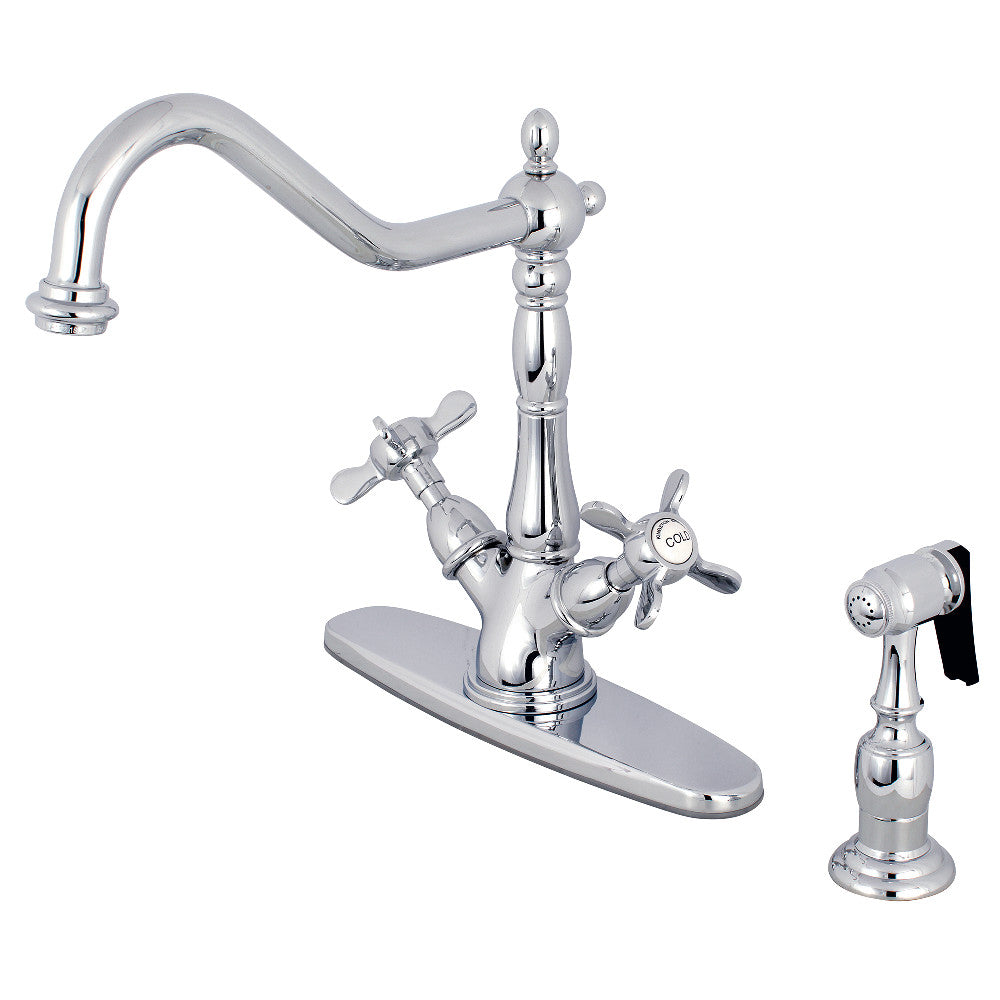 Essex Two Handle Single-Hole Kitchen Faucet in Polished Chrome
