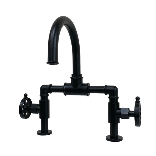Belknap Bridge Bathroom Faucet in Matte Black