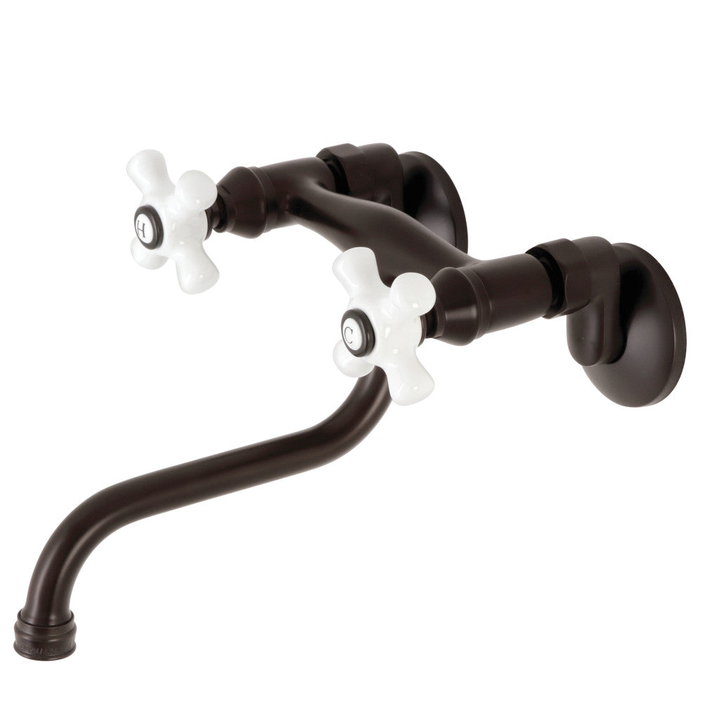 Kingston Wall-Mount Bathroom Faucet in Oil Rubbed Bronze