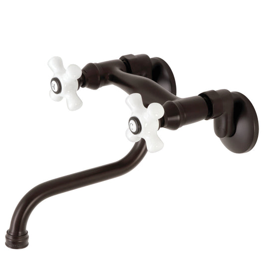 Kingston Wall-Mount Bathroom Faucet in Oil Rubbed Bronze