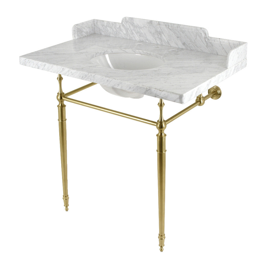 Habsburg 36 Inch Console Sink in Carrara Marble
