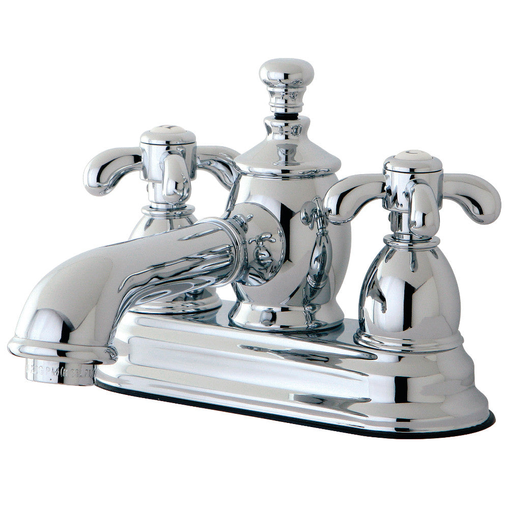 French Country 4 Inch Centerset Bathroom Faucet in Polished Chrome