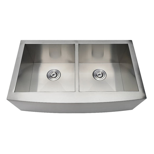 Uptowne 33 Inch Farmhouse Kitchen Sink in Brushed Stainless