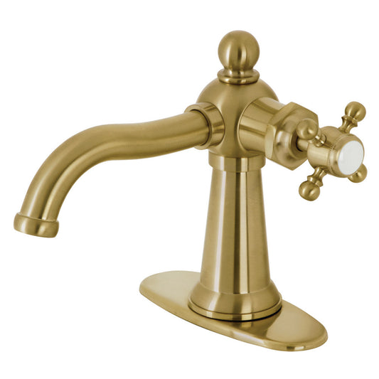 Nautical Single-Hole Bathroom Faucet in Brushed Brass