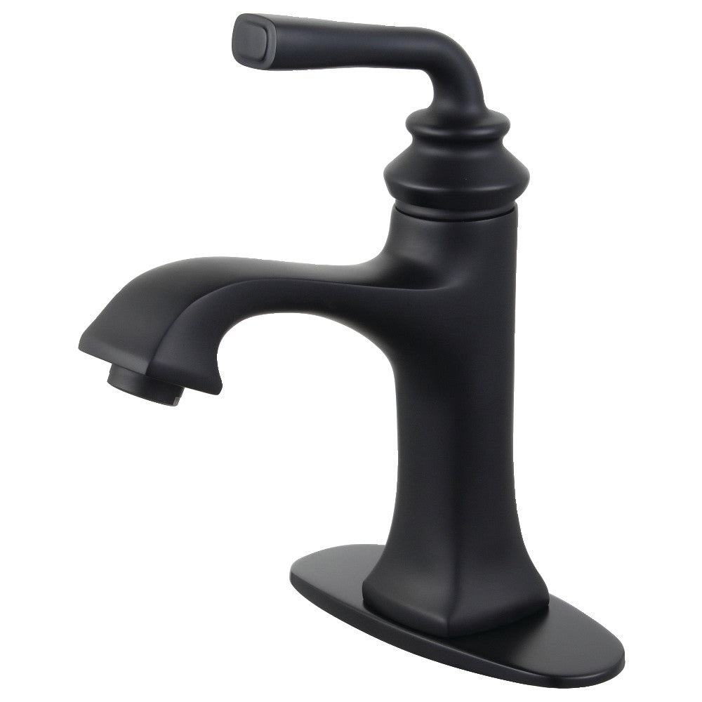 Restoration Single-Hole Bathroom Faucet in Matte Black