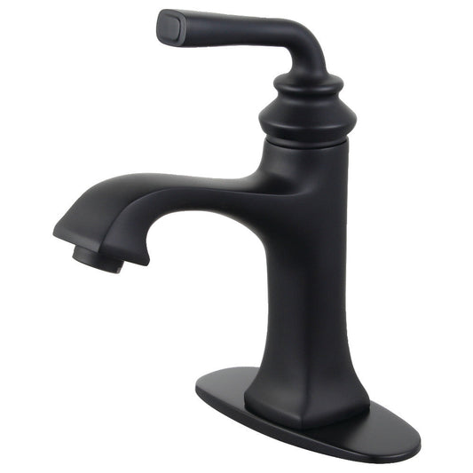 Restoration Single-Hole Bathroom Faucet in Matte Black