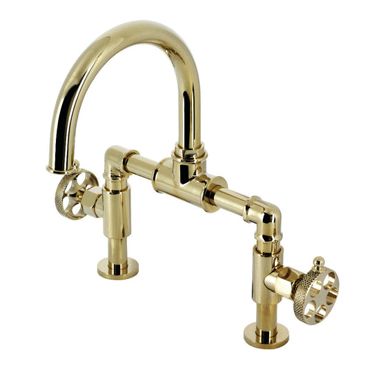 Webb Bridge Bathroom Faucet in Polished Brass