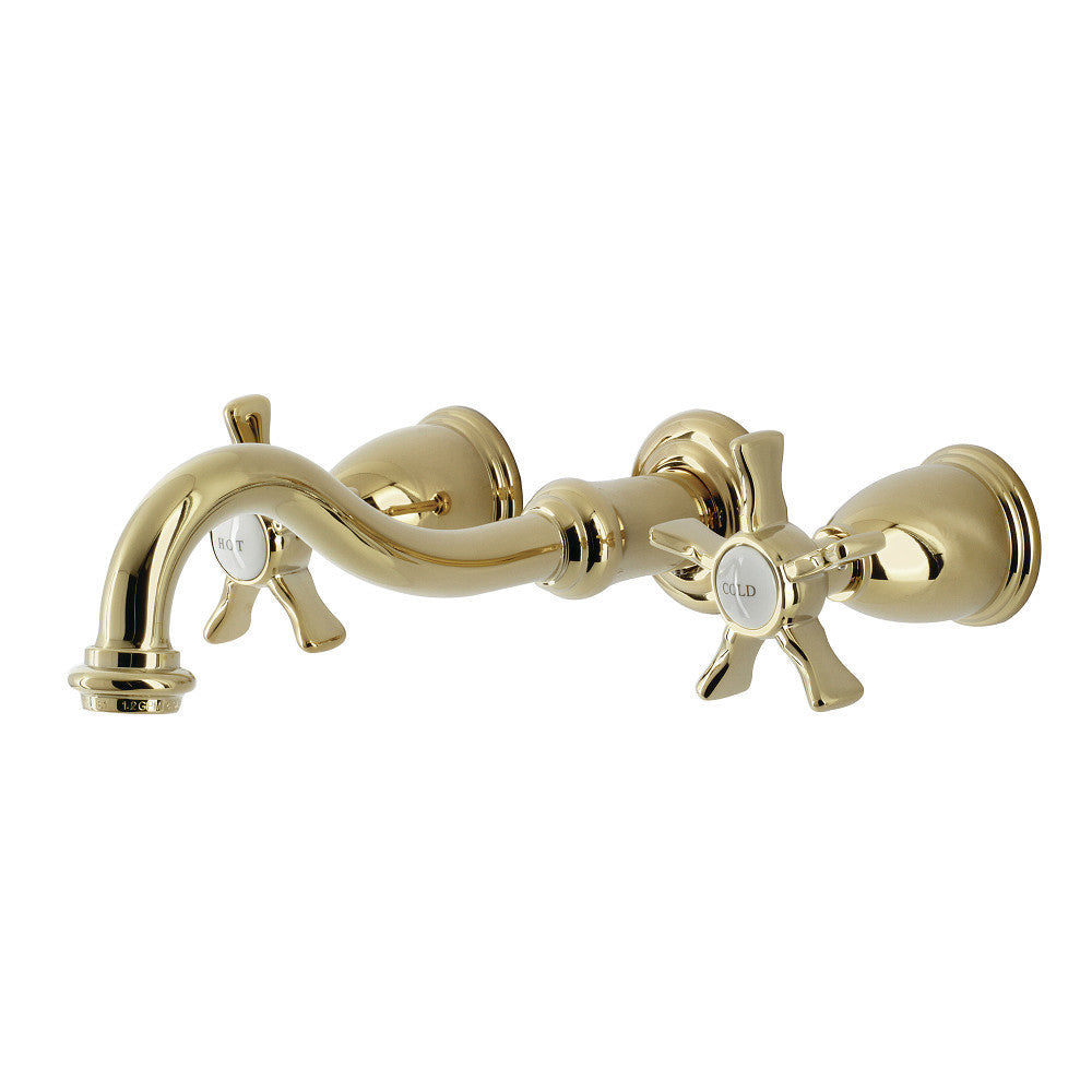 Hamilton Wall-Mount Bathroom Faucet in Polished Brass