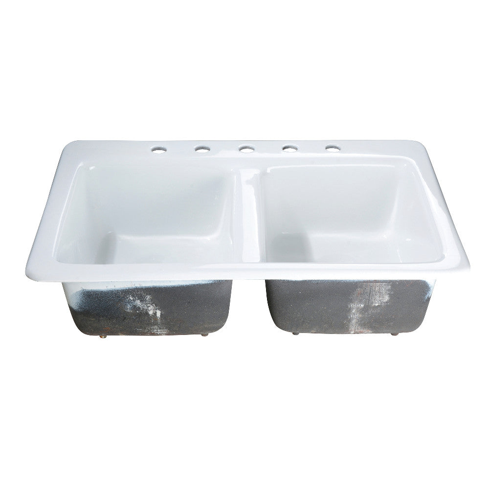 Petra Galley 33 Inch Drop-In Kitchen Sink in White