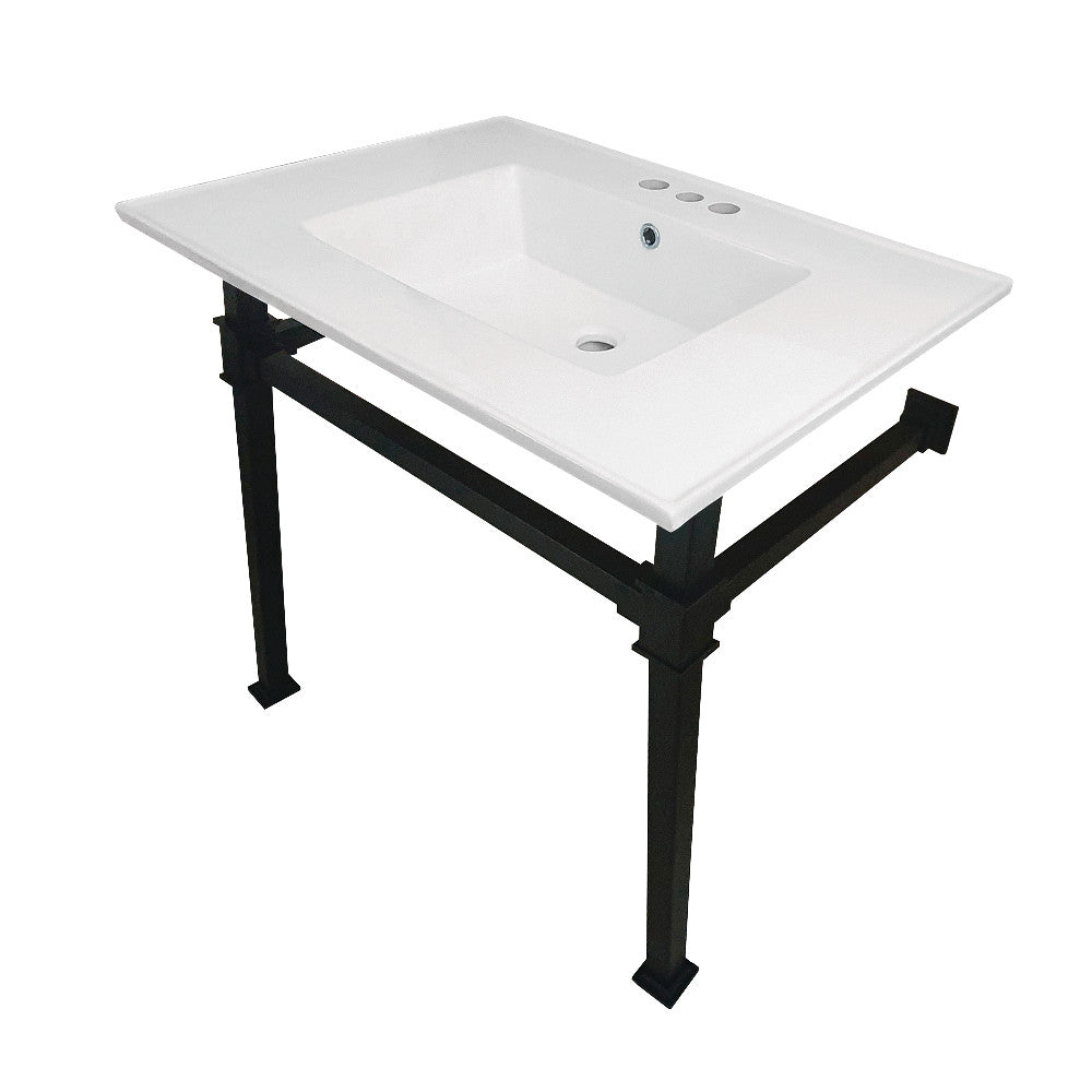 Monarch 31.13 Inch Console Sink in White