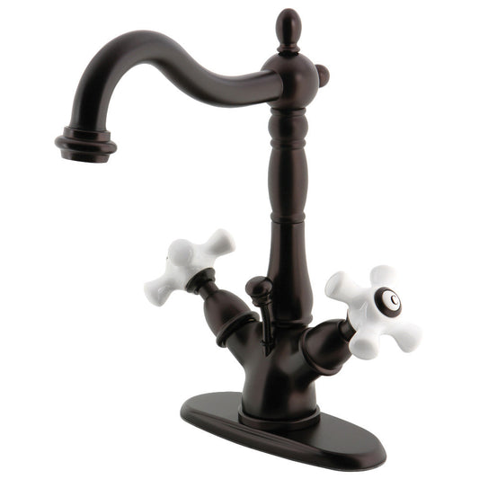 Heritage 4 Inch Centerset Bathroom Faucet in Oil Rubbed Bronze