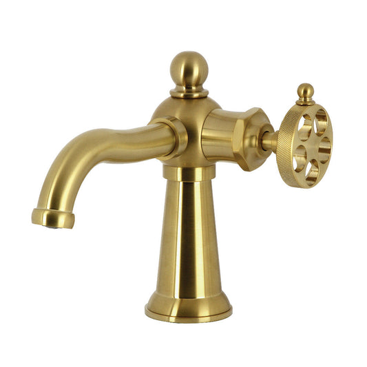 Wendell Single-Hole Bathroom Faucet in Brushed Brass