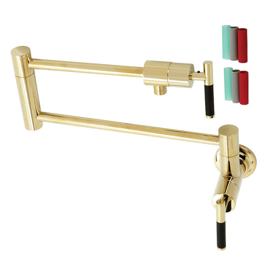 Kaiser Pot Filler Faucet in Polished Brass
