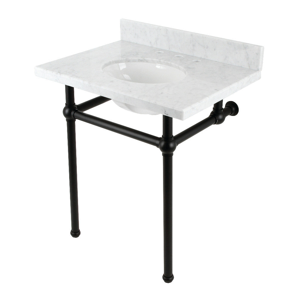 Templeton 30 Inch Console Sink in Carrara Marble