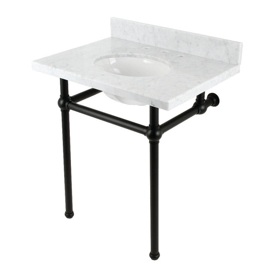 Templeton 30 Inch Console Sink in Carrara Marble