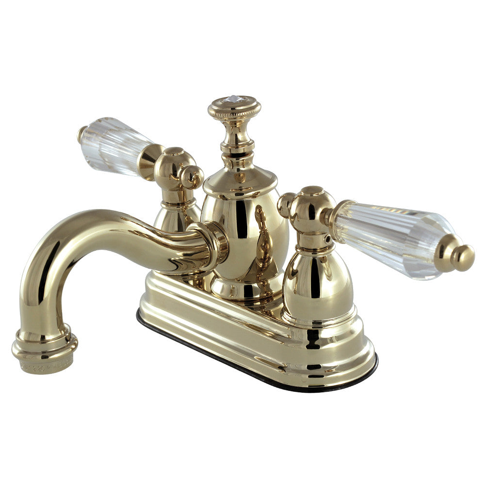 Wilshire 4 Inch Centerset Bathroom Faucet in Polished Brass