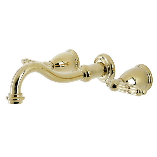 Vintage Wall-Mount Bathroom Faucet in Polished Brass