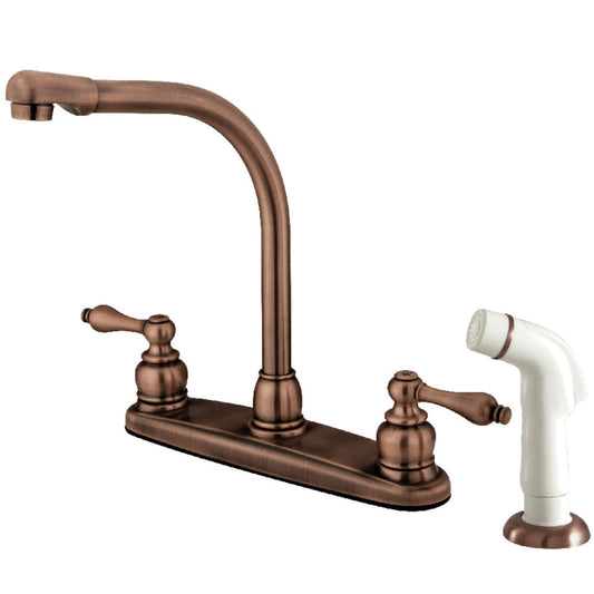 Victorian Centerset Kitchen Faucet in Antique Copper