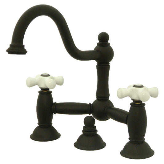 Restoration Bridge Bathroom Faucet in Oil Rubbed Bronze