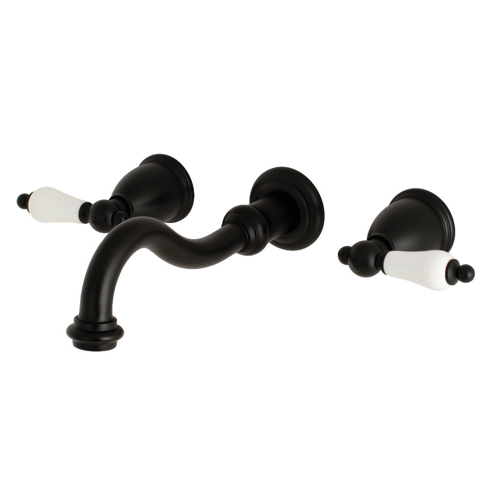 Vintage Wall-Mount Bathroom Faucet in Matte Black