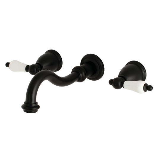 Vintage Wall-Mount Bathroom Faucet in Matte Black
