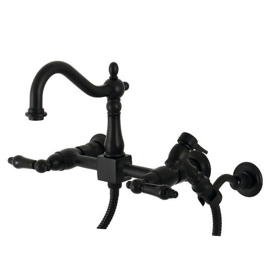 Duchess Wall Mount Kitchen Faucet in Matte Black