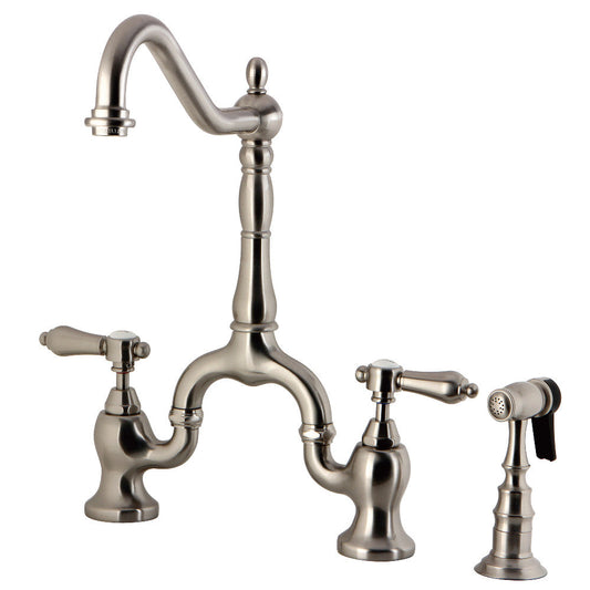 Heirloom Bridge Kitchen Faucet in Brushed Nickel