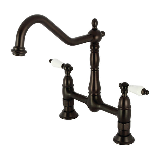 Heritage Bridge Kitchen Faucet in Oil Rubbed Bronze