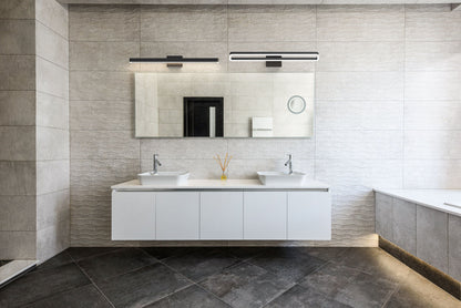 Rectangular swivel vanity wall sconce 36'' Black