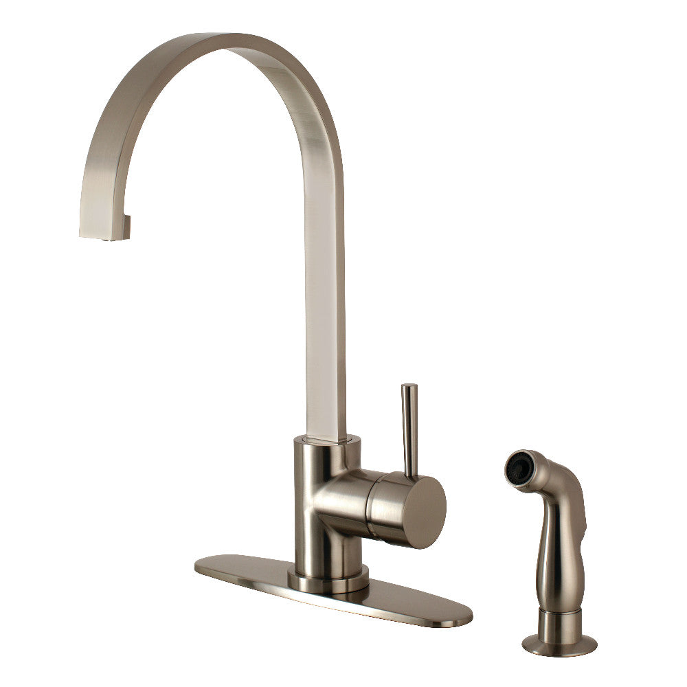 Concord One Handle Kitchen Faucet in Brushed Nickel