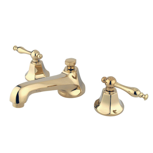 Naples Widespread Bathroom Faucet in Polished Brass