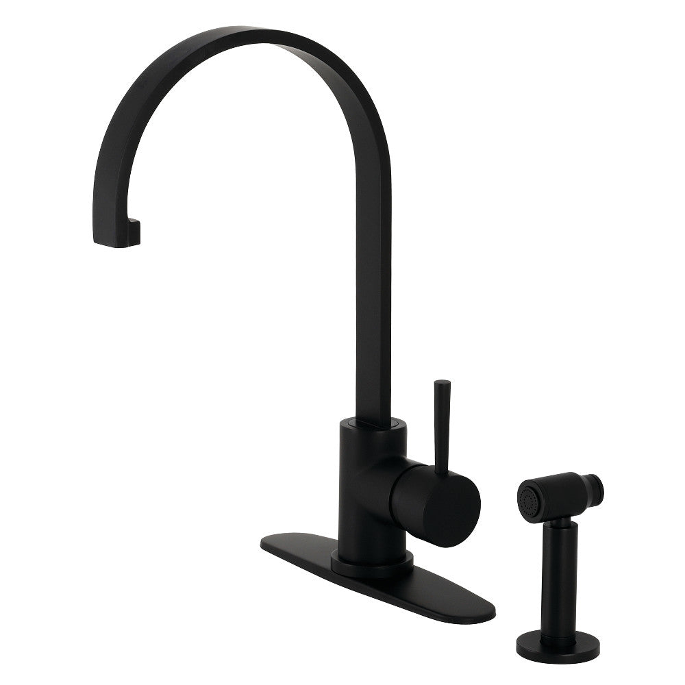 Concord One Handle Kitchen Faucet in Matte Black