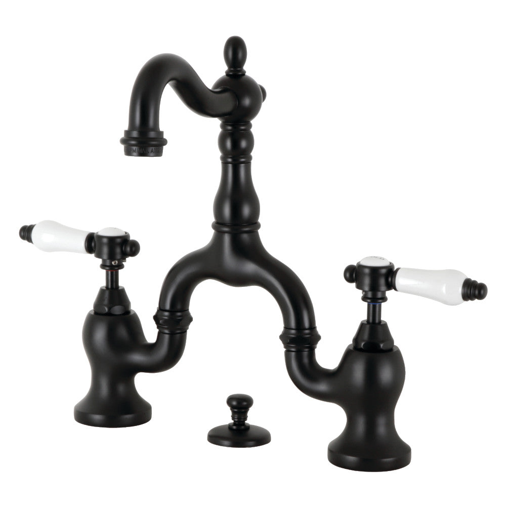 Bel-Air Bridge Bathroom Faucet in Matte Black