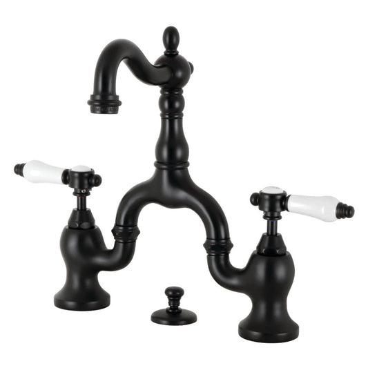 Bel-Air Bridge Bathroom Faucet in Matte Black