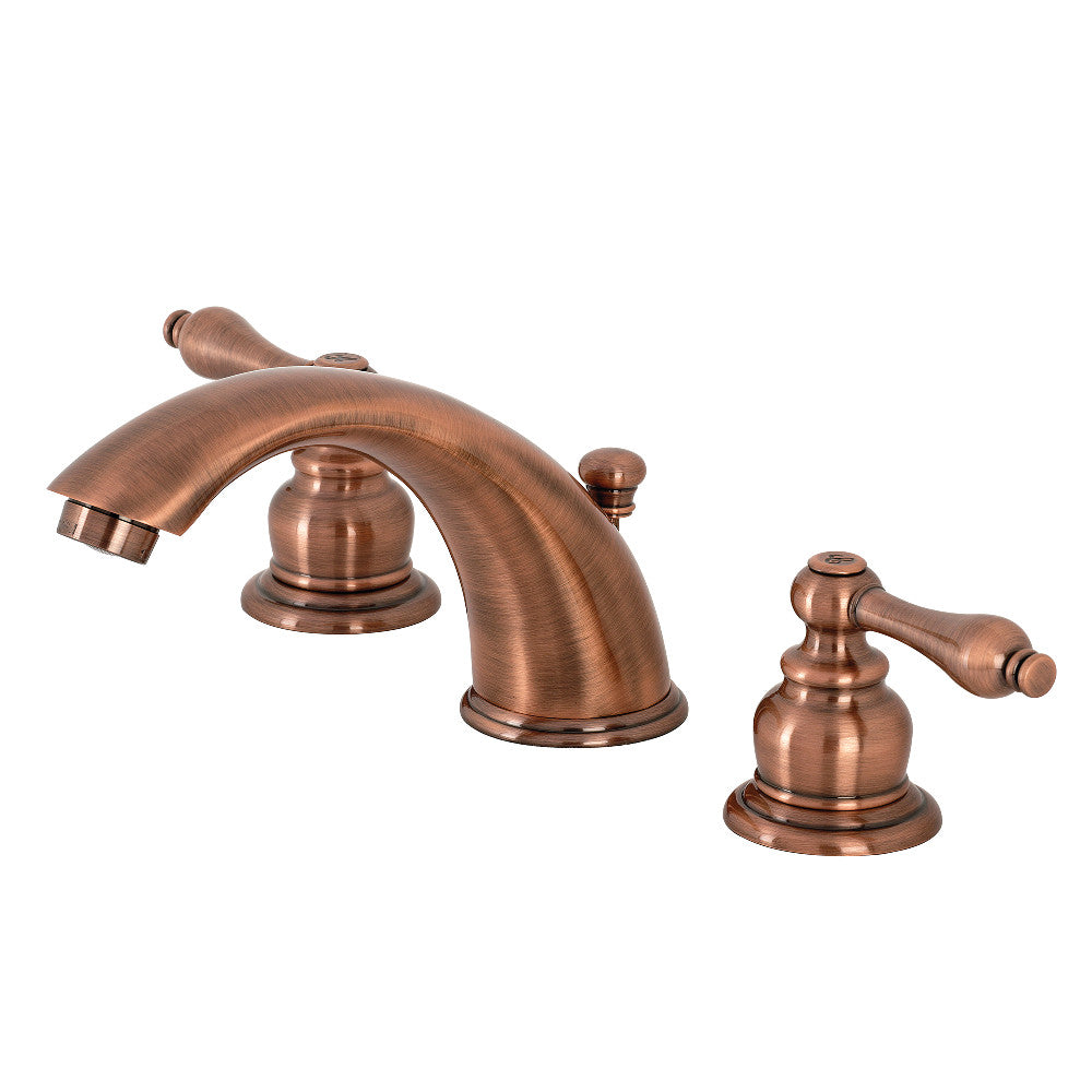 Victorian Widespread Bathroom Faucet in Antique Copper